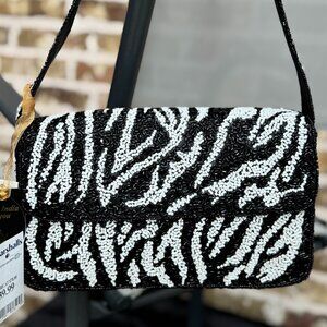 NEW Viral Zebra Beaded Bag